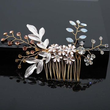 Bridal Hair Accessories Crystal Peals Hair Combs Wedding Hair Clips Accessories Jewelry Handmade Women Hair Ornaments Headpieces daiiibabyyy